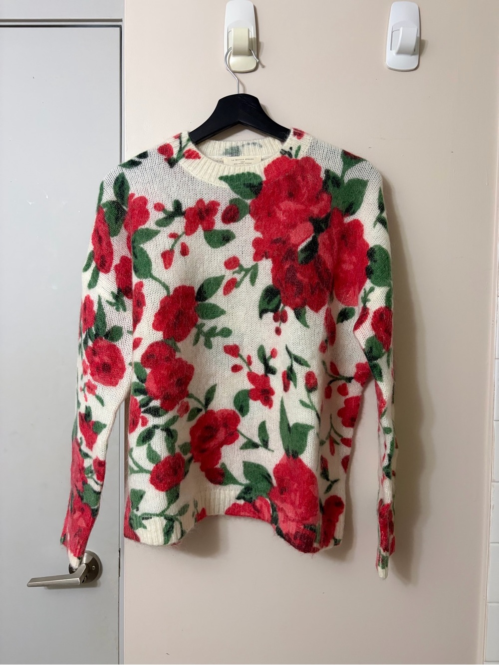 Sezane Floral Crewneck Sweater